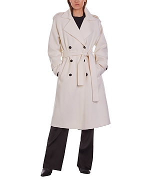 The Kooples Notch Collar Double Face Long Coat