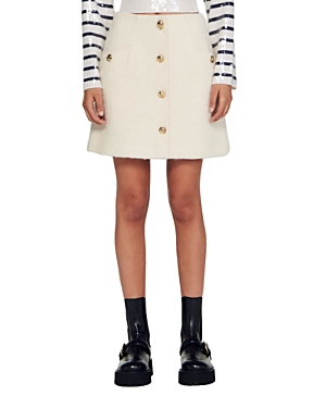Sandro Segaly Skirt In White