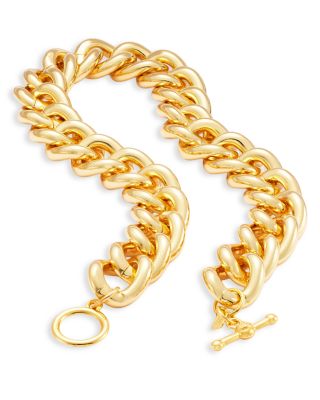 Chunky Chain Link Collar Necklace in 18K Gold Plated, 18.5"