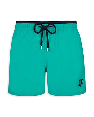 Shop Vilebrequin Solid Tortoise 6 Swim Shorts In Candy Green