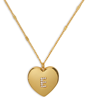kate spade new york letter lockets pave initial heart pendant necklace in gold tone, 16-19