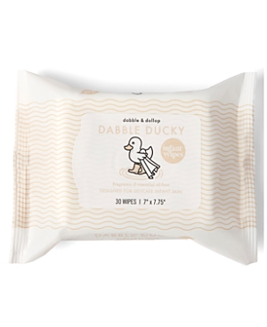 Dabble & Dollop Kids' Unscented Face & Neck Wipes In White