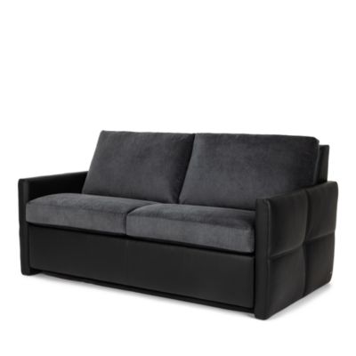Bentley Fabric & Leather Queen Sleeper Sofa