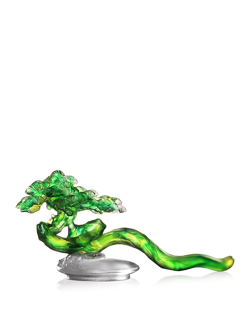 Liuli Heavenly Pine Crystal Figure In Green