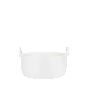 Waggo Handle It Ceramic Medium Dog Bowl In White