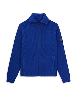 The Kooples Comfort Fit Zip Front Jumper Jacket In Electric Blue