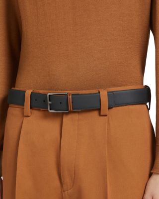 Men's Vicuna Color Grained Reversible Leather Belt