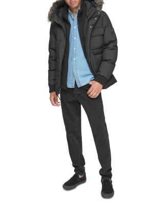 Nisko Faux Fur Trimmed Hooded Bib Coat