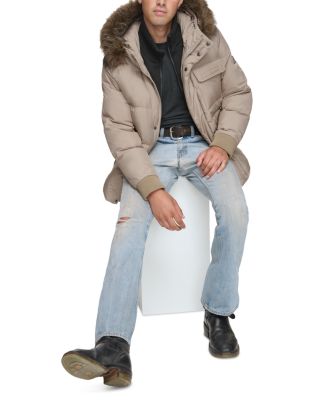 Nisko Faux Fur Trimmed Hooded Bib Coat