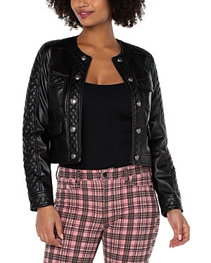 Liverpool Los Angeles Quilted Faux Leather Jacket