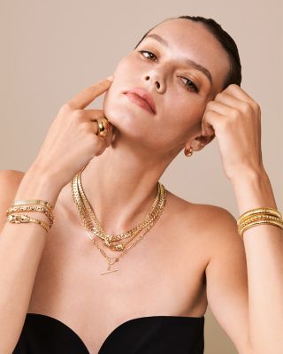 14K Yellow Gold Tapered Tube Hoop Earrings - Exclusive