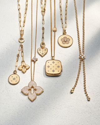 [Golden dew] 韓国☆18K Gold☆Verona in Love 2C Necklace 18K YELLOW GOLD LOVE IN VERONA DIAMOND FLOWER NECKLACE