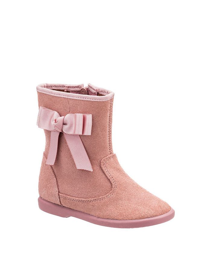 Elephantito Girls Booties - Sunny with Bow - Blush main image 0