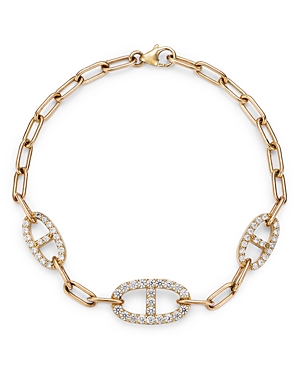 Bloomingdale's Diamond Link Bracelet In 14k Yellow Gold, 1.0 Ct. T.w.