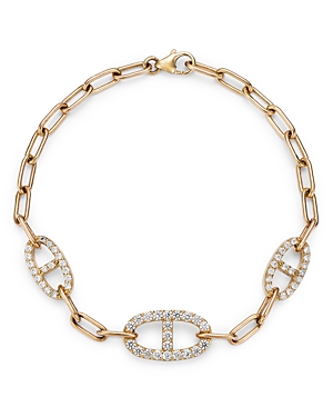 Bloomingdale's Diamond Link Bracelet In 14k Yellow Gold, 1.0 Ct. T. W. In Gold