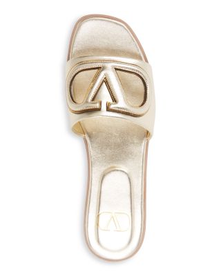 Women's Vlogo Cutout Flat Slide Sandals
