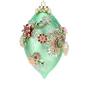 Mark Roberts King's Jewel Egg Ornament In Green