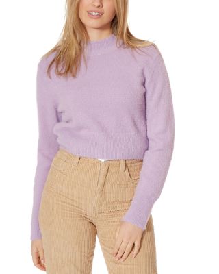 Lavender crop cheap sweater