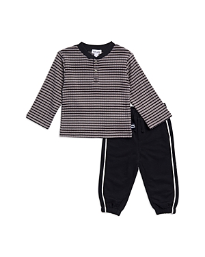 Shop Splendid Boys' Afternoon Stripe Shirt & Pants Set - Baby In Charcoal