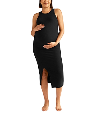 Beyond Yoga Ease Into It Midi Tank Maternity Dress In Black