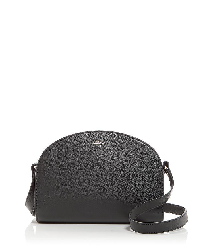 A.P.C. Demi Lune Small Leather Crossbody | Bloomingdale's
