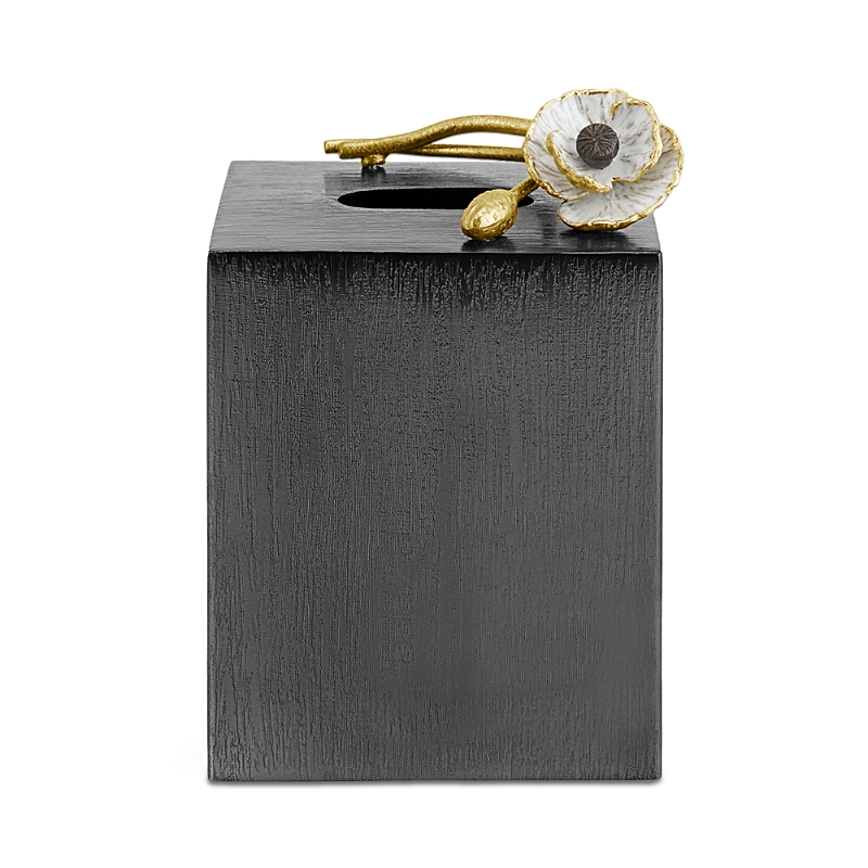 Michael Aram Anemone Tissue Box Holder In Black Nickel