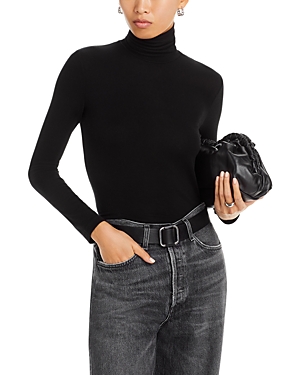 Agolde Pascale Turtleneck Long Sleeve T-shirt In Black