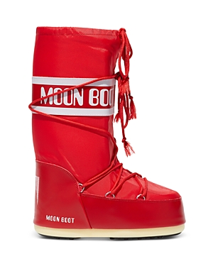 Shop Moon Boot Women's Icon Nylon Cold Weather Boots In Red