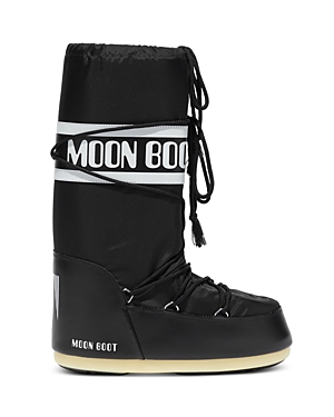 Shop Moon Boot Women's Icon Nylon Cold Weather Boots In Black