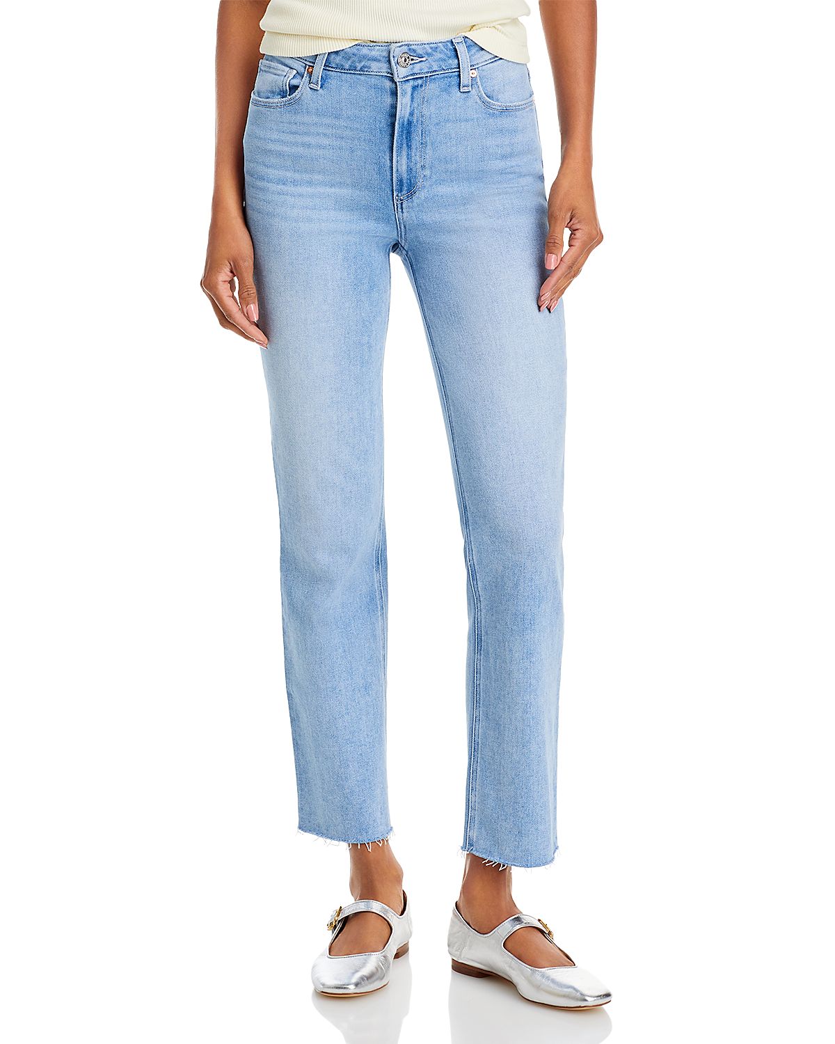 Paige Cindy High Rise Ankle Straight Jeans