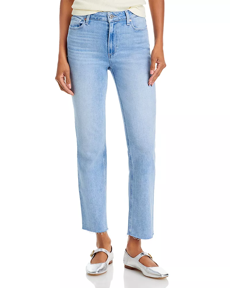 Paige Cindy High Rise Ankle Straight Jeans in Park Ave