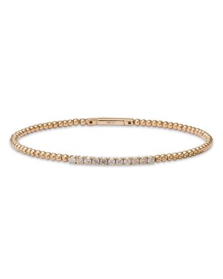 Bloomingdale's Fine Collection - Diamond Station Bangle Bracelet in 14K Yellow Gold, 0.45 ct. t.w.