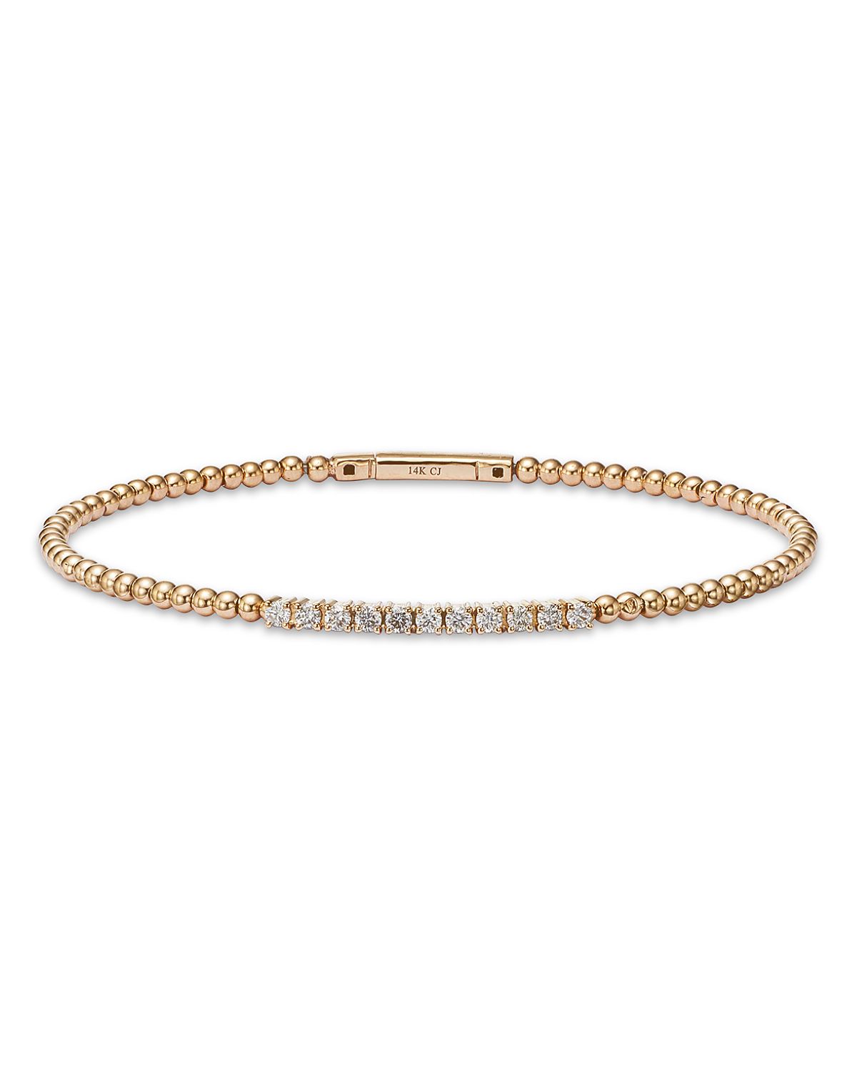 Bloomingdale's Fine Collection Diamond Station Bangle Bracelet