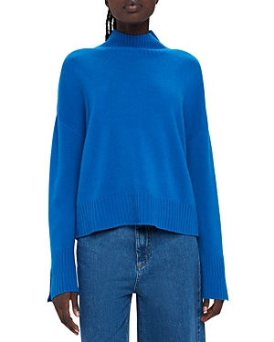 Shop Whistles Wool Funnel Neck Sweater In Blue