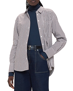 Whistles Relaxed Fit Shirt In Black/white