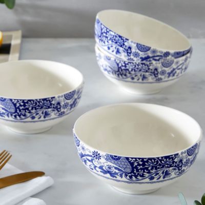 Blue Italian Brocato 6.5" Bowl, Set of 4