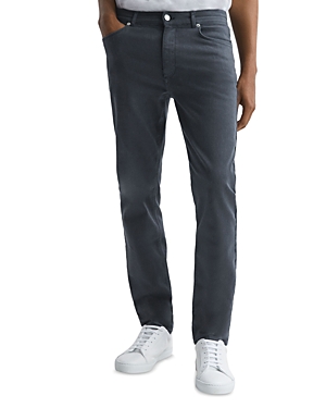 REISS DOVER BRUSHED JERSEY SLIM FIT JEANS IN AIRFORCE BLUE