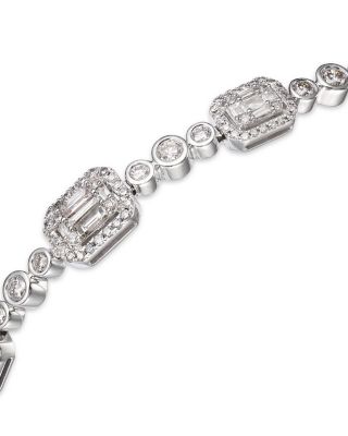 Diamond Mosaic Bracelet in 14K White Gold, 3.0 tcw