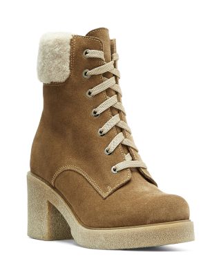 La Canadienne La Cannadienne Women s Zyna Shearling Trim High Heel Boots Bloomingdale s