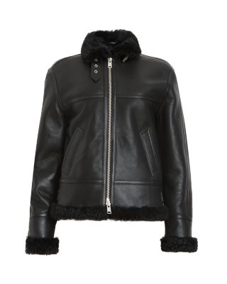 ジャケット・アウター AllSaints Lorel leather jacket ALLSAINTS Lorel Shearling Flying Jacket | Bloomingdale's