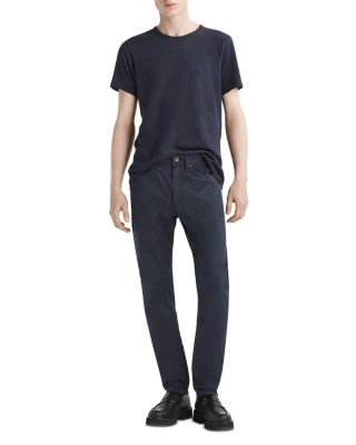 rag & bone - Fit 2 Brushed Twill Skinny Jeans in Navy Blue