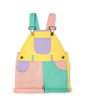Dotty Dungarees Girls' Colorblock Overall Shorts - Baby, Little Kid, Big Kid In Multicolor Pastel