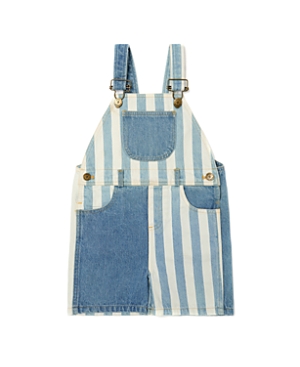 Dotty Dungarees Boys' Classic Patchwork Denim Overall Shorts - Baby, Little Kid, Big Kid In Blue