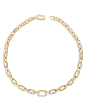 Diamond Link Necklace in 18K Yellow Gold, 2.8 ct. t.w., 17