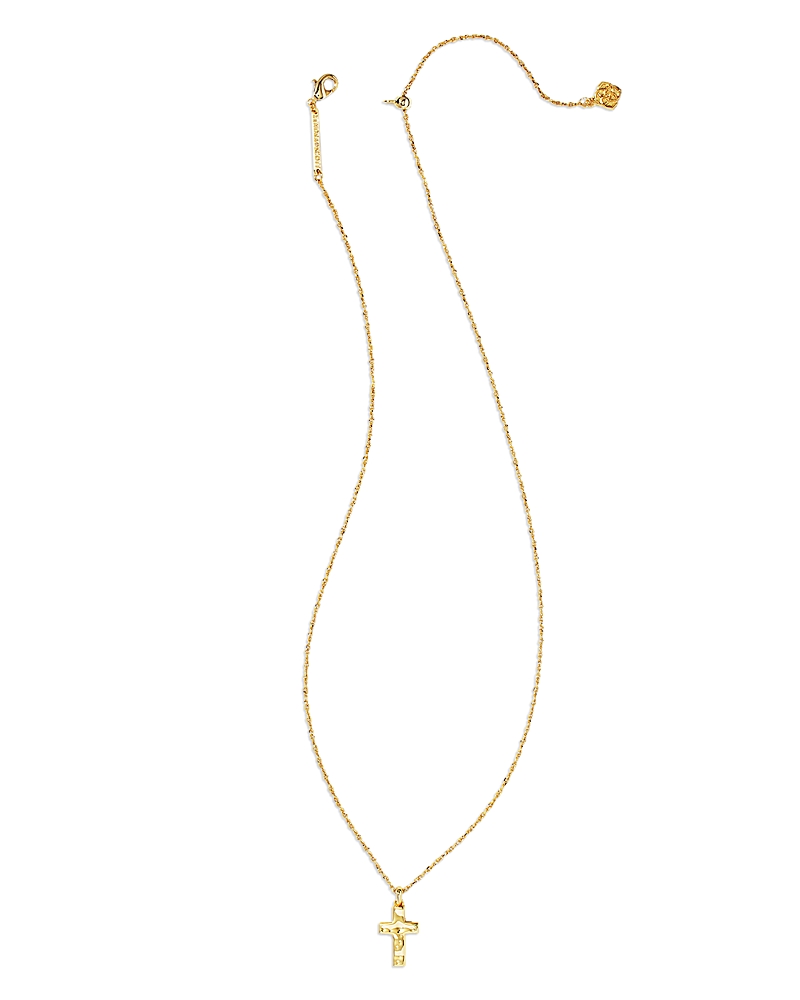 Kendra Scott Cross Pendant Necklace in 14K Gold Pated, 19 · OS