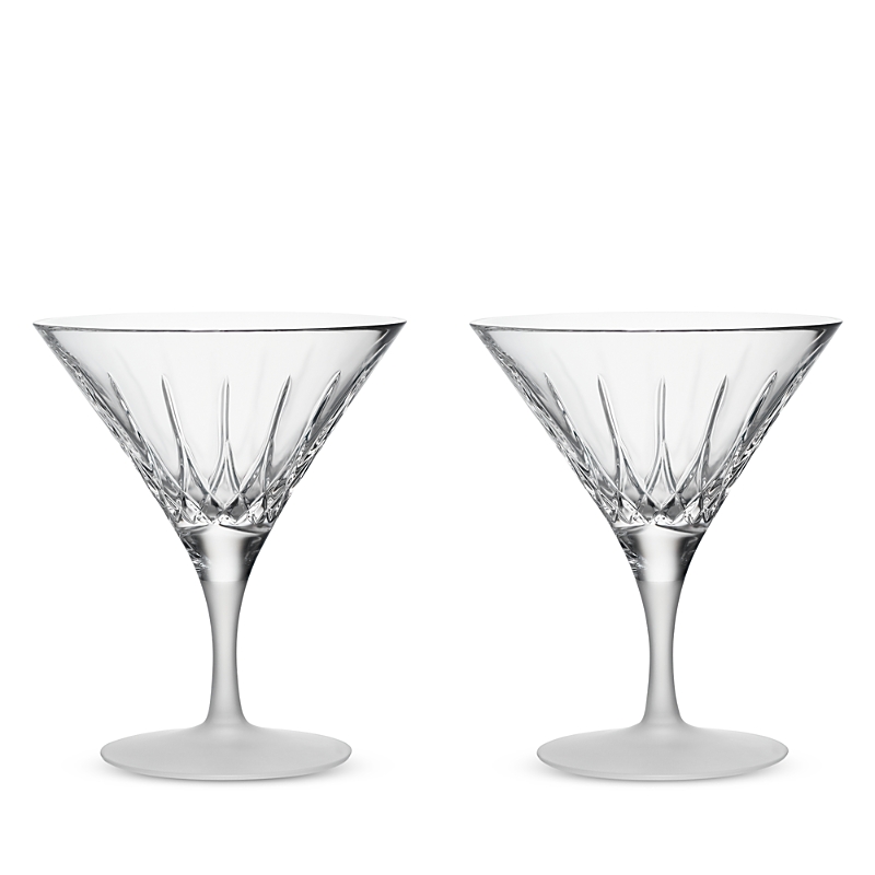 Waterford Lismore Arcus Crystal Martini Glasses Set Of Two In Clear