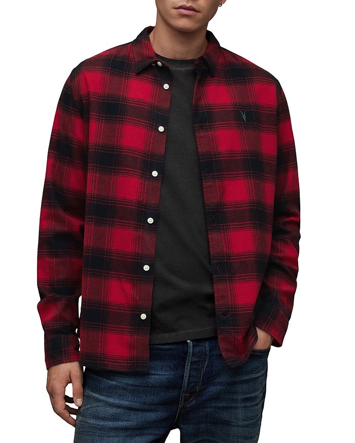 ALLSAINTS Ursa Cotton Relaxed Fit Button Down Shirt Bloomingdale's