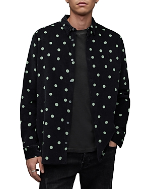 ALLSAINTS OCULAR RELAXED FIT PRINTED LONG SLEEVE SHIRT