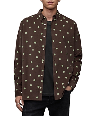 ALLSAINTS OCULAR RELAXED FIT PRINTED LONG SLEEVE SHIRT