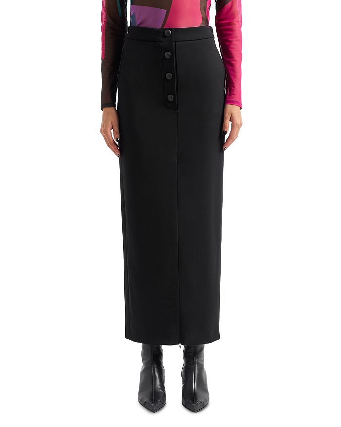 1990s Armani Collezioni Black Pencil Skirt